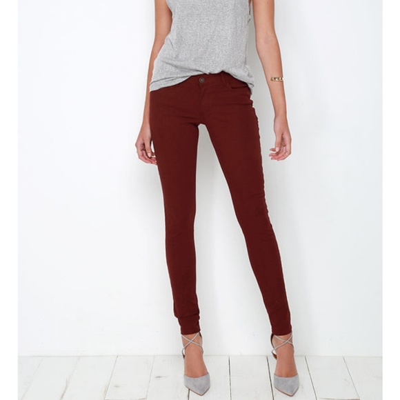 Flying Monkey Denim - Flying Monkey Skinny Jeans in Burgundy